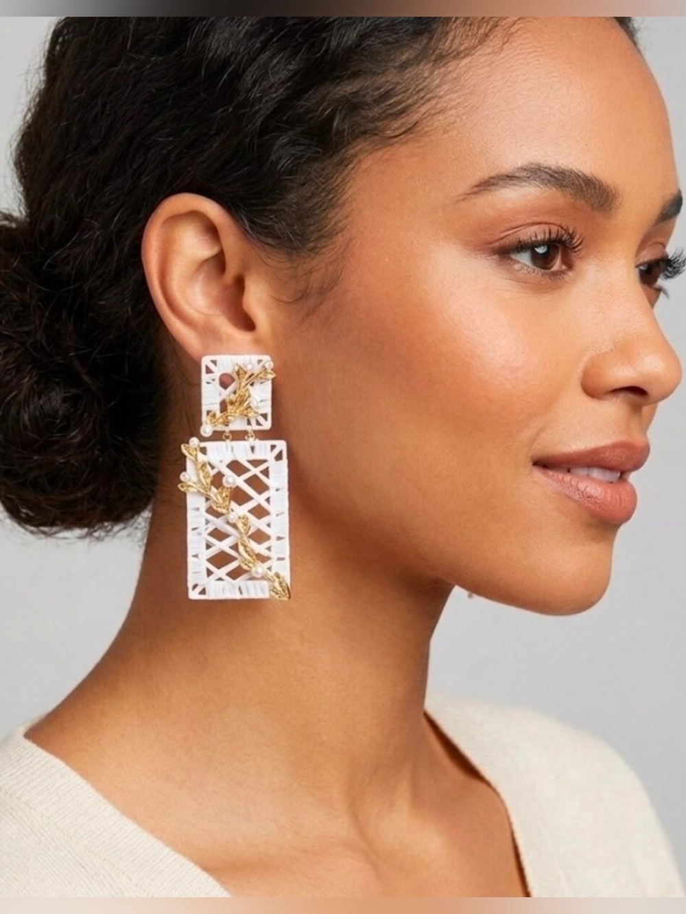 NWT Tuckernuck Gold Gracen Earrings in Gold Vine